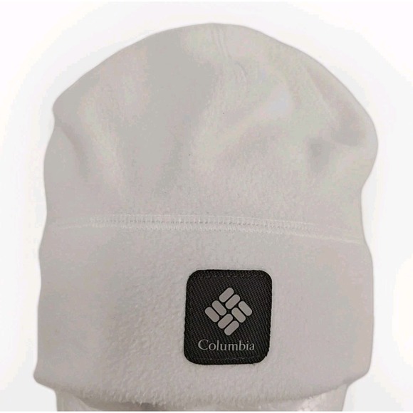 Columbia Lined Omni-shield Beanie Fleece Womens Hat Cap White Casual One Size - Picture 1 of 8
